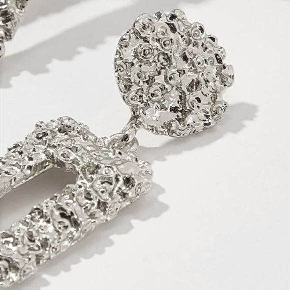 Silver Drop Earrings - Picture 4 of 8